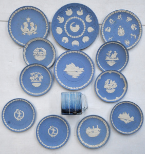 Lot 098 - Large Group Wedgwood inc Pale Blue Jasperware Cabinet Plates - Sydney