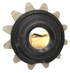 Lot 106 - Vintage Wooden Foundry Mould Repurposed as a Wall Hanging Mirror