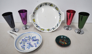 Lot 126 - Group Lot Retro Items - incl 4 x Anodized Glasses, Turi-Design Lotte H