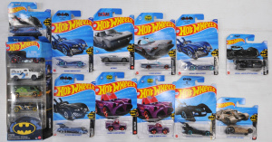 Lot 137 - Small Box Modern Boxed & Carded Hot Wheels Batman vehicles incl Ba