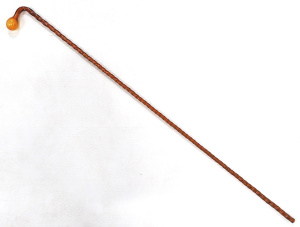 Lot 165 - Vintage 19th Century English twisted Amber Glass Cane or Walking stick