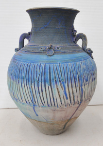 Lot 180 - Josef Szirer (1939 - ) Large c1981 Australian Pottery Vase - Blue Purp