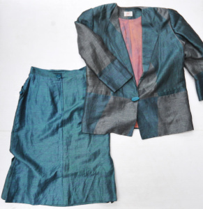 Lot 24 - 80s Digby's Ladies Linen & Cotton Two Piece Suit - Size 12