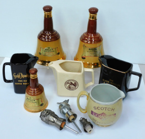 Lot 85 - Group of alcohol branded ceramics inc 4 x jugs inc Lowerie by Shelley,