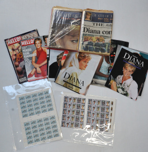 Lot 102 - Box lot - Stamps & Royalty Ephemera - Uncut sheets of British stam