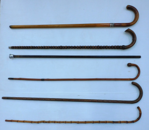 Lot 128 - Group lot - Vintage Walking Sticks & Canes - Hallmarked Sterling S