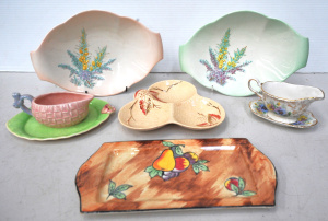 Lot 162 - Group Lot Quality Vintage English China - incl 2 x Beswick Dishes, Tun