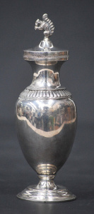 Lot 173 - Vintage Silver plated lidded pot Pourri container with squirrel finial