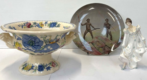 Lot 183 - 3 x pces R Doulton figurine Minuet HN2019, R Doulton Aborigines with W