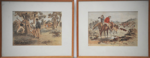Lot 208 - Pair of Samual Thomas Gill (21 May 1818 27 October 1880) Framed Colou