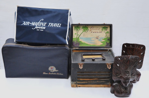 Lot 75 - Vintage group lot inc Juno Frolic portable valve radio, pair of Ocieana