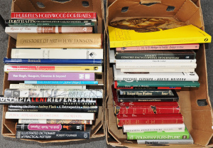 Lot 78 - 2 x Boxes of Mixed Australian Art & Antique Reference Books incl Hi