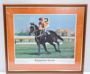 Lot 83 - Framed limited edition equine photographic print (91995) of Kingston To