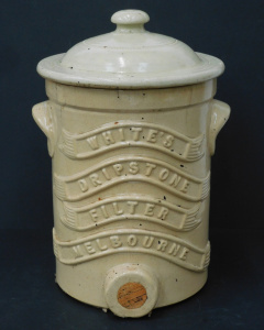 Lot 119 - Late19th Century Whites Melbourne Stoneware Water Filter - full heigh