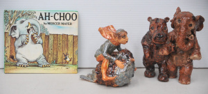 Lot 179 - 2 pces Jennifer Gibney Australian Pottery sculptures inc Ah-Choo &
