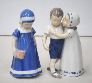 Lot 199 - 2 x Vintage Bing & Grondahl Figures inc Love Refused Model 1614 18