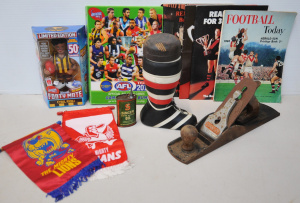 Lot of Footy & Mixed Items incl Vintage Singer Sewing Machine Oil Tin, Footb