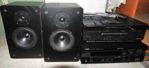 Lot 027 - Lot of Audio Equipment incl Marantz SD315 Cassette Deck, Yamaha RXV495