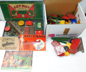 Lot 069 - Large Group Ezy-Bilt & Meccano Metal Kids Construction Toys inc EZ