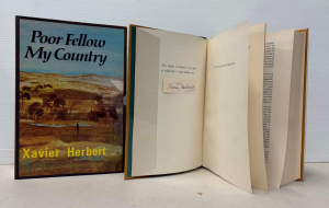 Lot 188 - 1975 signed Xavier Herbert hc Book Poor Fellow my Country ledit no102