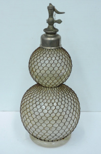 Lot 199 - c1900 French Double Gourd Glass Soda Syphon - Veritable Seltzogene D F