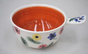 Arthur Merric Boyd Australian Pottery Ramiken with handpainted floral daisy det