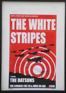 Framed 2002 The White Stripes Poster for Gig at The Corner Hotel with The Datsun