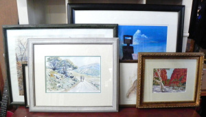 Lot 029 - Group lot - Framed Watercolours & Prints - Simpsons Gap wc after C