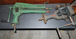 Lot 042 - 3 x Vintage Metal Turning And Forming Machines incl Mcphersons Branded