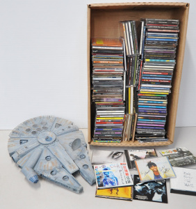 Lot 044 - Box of CD Albums, Singles, Promotional Releases & Plastic Model of