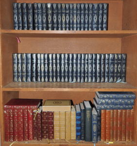 Lot 088 - 3 Shelves Vintage & Modern Leather bound Classic Novels inc Mary S