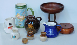 Lot 089 - Mixed Group lot inc Royal Doulton Kings ware Huntsman & Fox flask