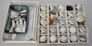 Lot 095 - Large group of vintage Limoges ceramic door handles and back plates +