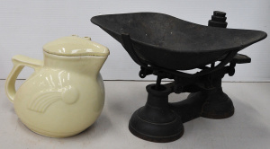 Lot 114 - 2 x vintage pcs kitchenware inc ceramic Kookaburra electric kettle, ca
