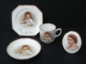 Lot 192 - 2 x Items Commemorative Queen Elizabeth inc Paragon HRH Princess Eliza