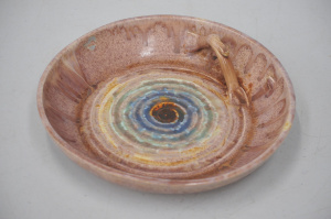 Lot 203 - Vintage AF Remued Dish w Applied Branch Handle - Some Damage to Branch
