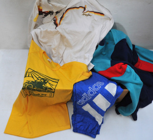 Lot 006 - Box lot - Vintage Mens Clothing - old Adidas & Le Coq Sportif Para