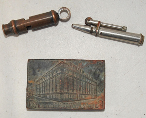 Lot 034 - 3 x Vintage Metal Items incl Trench Art Bullet Cigarette Lighter, Bras