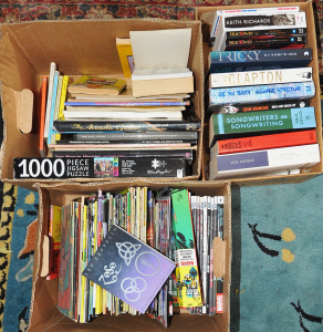 Lot 054 - 3 x Boxes of Comic Books & Music Books incl Phantom Comics, Stevie