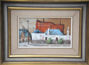 Lot 111 - Ric Elliott (1933 - 1995) Framed Oil Painting - Ladies Hairdresser - S