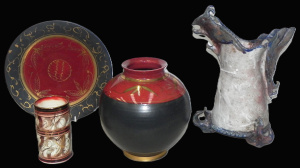 Lot 116 - 4 x pieces Modern Australian Pottery - Warren Arthur Vase & Platte