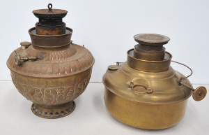 Lot 148 - 2 x Vintage Brass Keroscene Burners - Lamps- Heaters inc England Valo