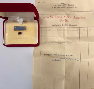 Lot 172 - Loose natural red Tourmaline with 1970 (emerald cut) valuation by W Da