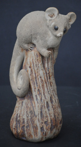 Lot 191 - Signed Sue Hick Australian Studio Pottery Ringtail Possum statuette -