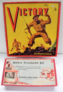 Lot 060 - 2 x Vintage Boxed Australian made Kids Toys Games - Buzza Morse Teleg