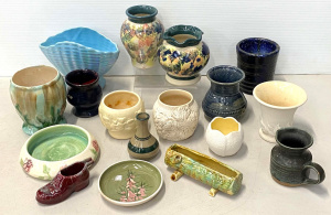 Lot 067 - Large Group lot Vintage Australian Pottery inc Charles Wilton - Hpaint