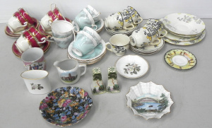 Lot 079 - Group of vintage quality ceramics inc Royal Doulton Carnival duos + pl