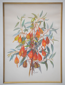 Lot 085 - Daisy Wood (1894 - ) Gilt framed Watercolour - Forests Marlock (Fuchsi