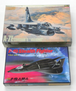 Lot 098 - 2 x boxed Unmade complete 1 48 scale Plastic Model Kits - Fighter Jets