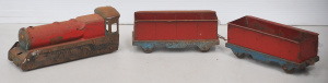 Lot 109 - Vintage Boomaroo Australian made Tin Toy - The Flyer Steam Locomotive